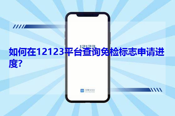 如何在12123平臺(tái)查詢免檢標(biāo)志申請(qǐng)進(jìn)度?